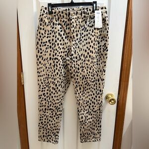 Chico's Black and Cream Animal Print Pants